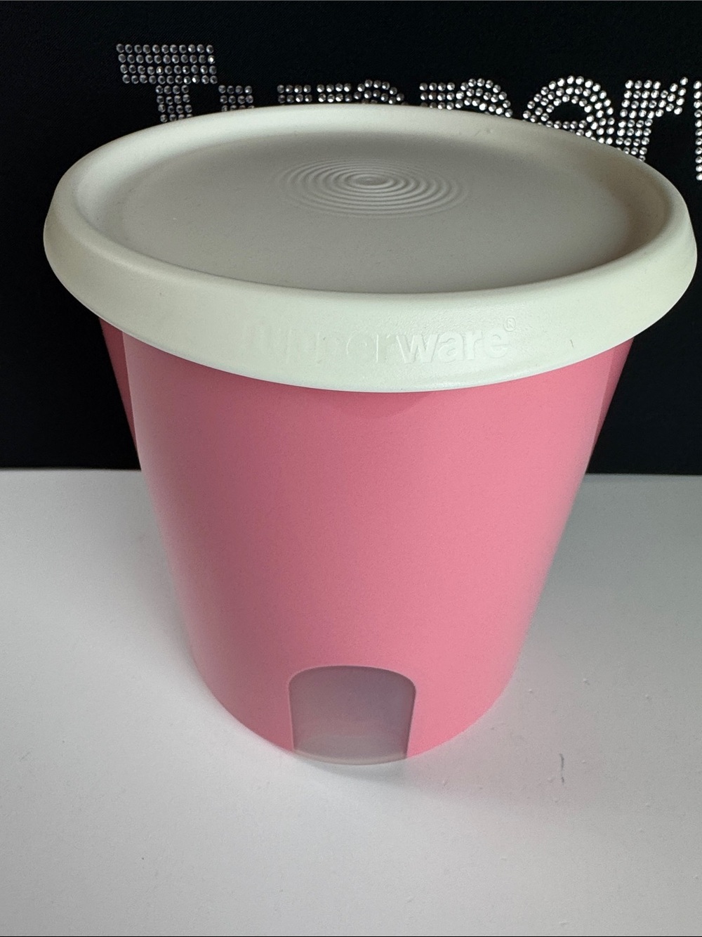 Tupperware Reminder Canister Size C Pink One Touch 6 Cup 1.4L Pantry Storage